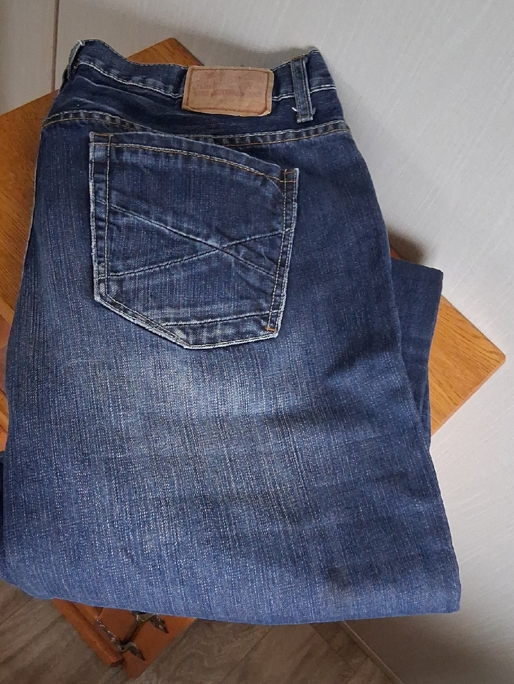 JOHN B STETSON CO. #1312 Men's Dark Blue Denim Jeans - Modern Straight Leg